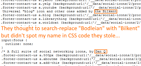 CSS code from Bilkent University.