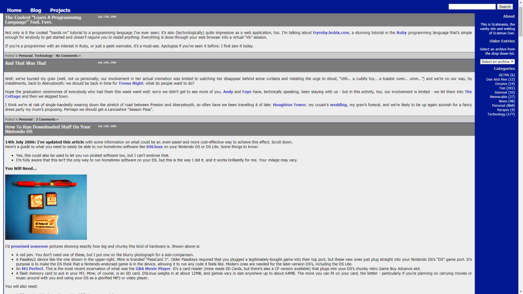 Scatmania.org in 2006