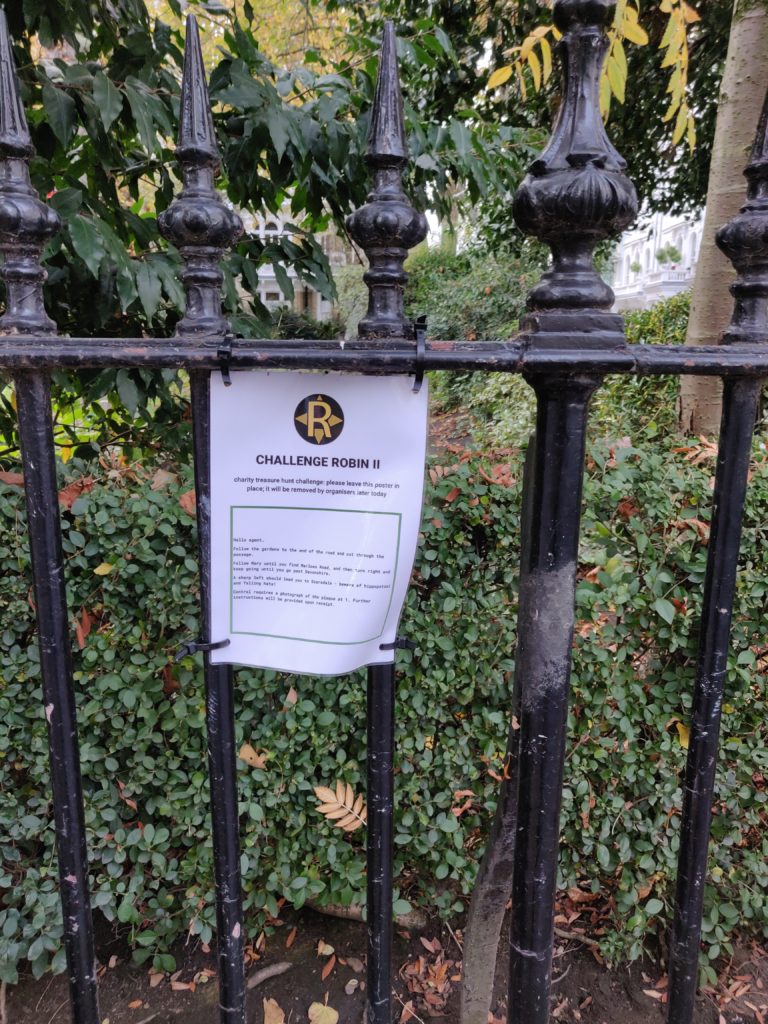 Sign in Cornwall Gardens