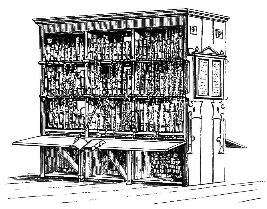 Illustration of a chained library
