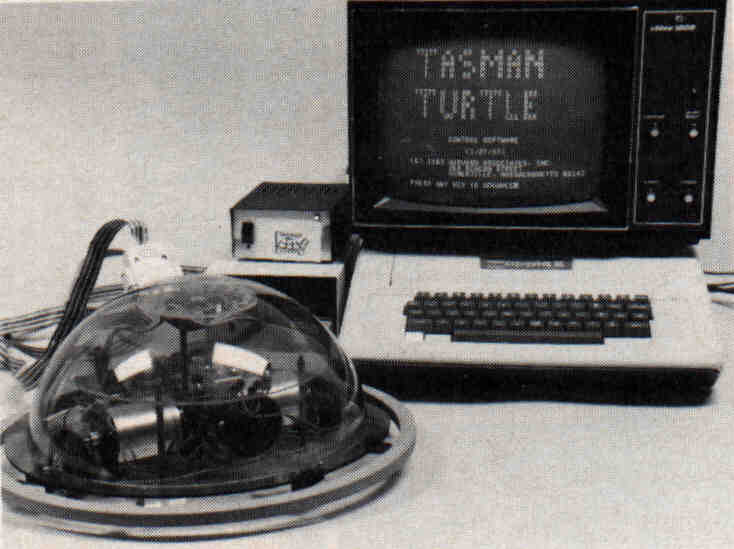 Hardware turtle and microcomputer.