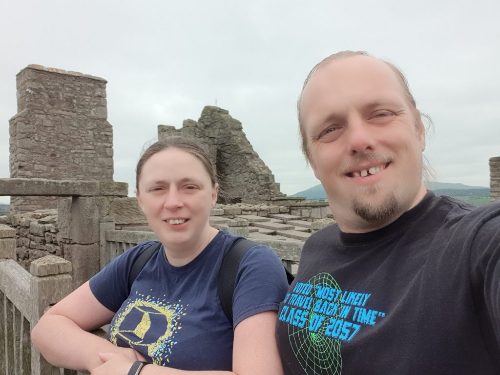 Ruth and Dan atop Craigmillar Castle