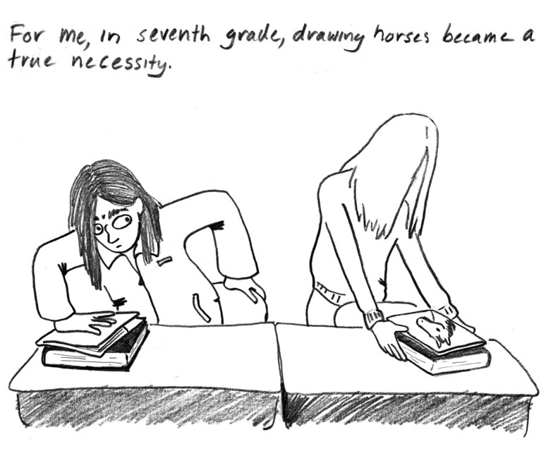 For me, drawing horses became a necessity...