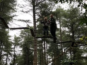 Annabel and Ruth on the high ropes #2.