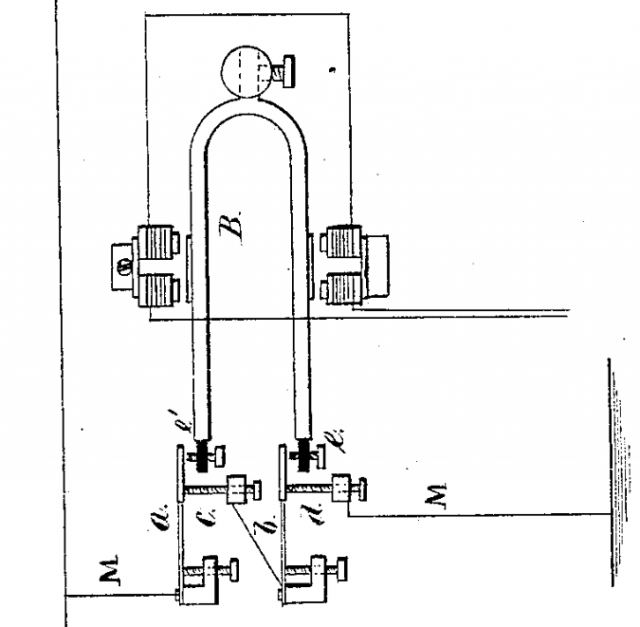Electro-acoustic telegraph "tuning fork".