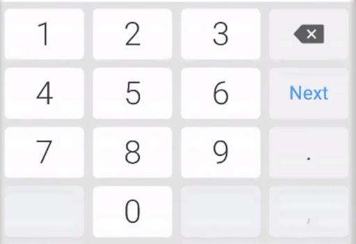 Android number pad