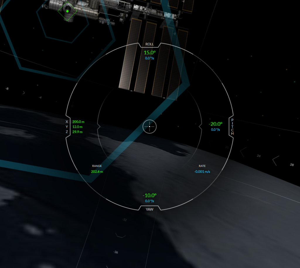 SpaceX ISS Docking Simulator: Screenshot