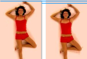 Two starting frames from the videos, annotated to show that they are not aligned to the same point.