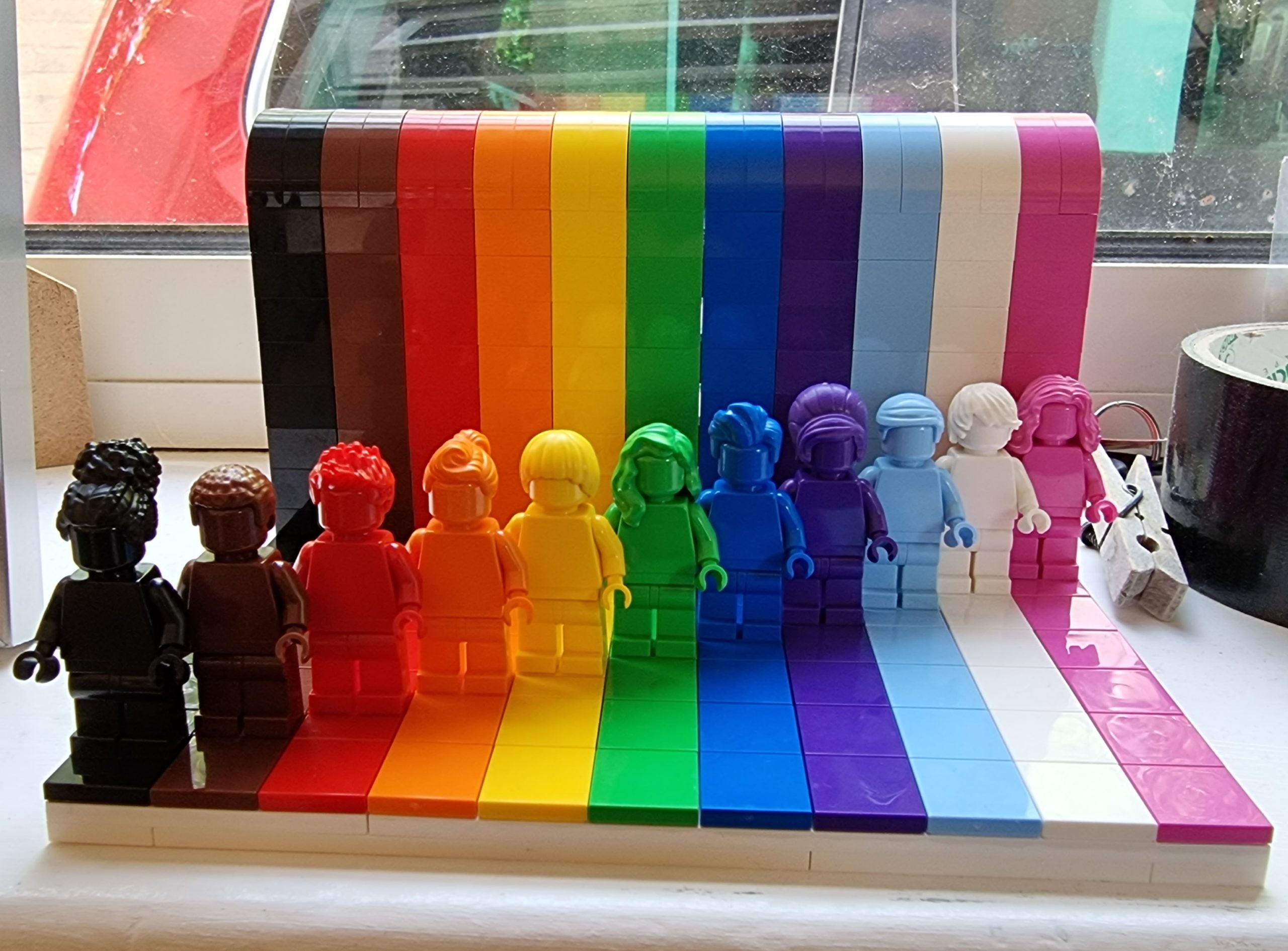 Everyone Is Awesome LEGO mode showing BIPOC/LGBTQ+ colours.