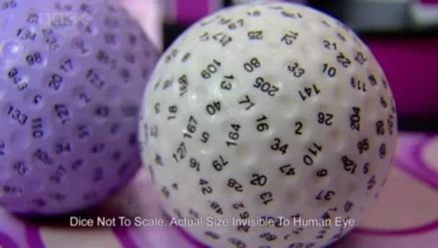 '400-sided die' shown on Numberwang.