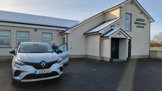 Abbey Community Centre, plus a car.