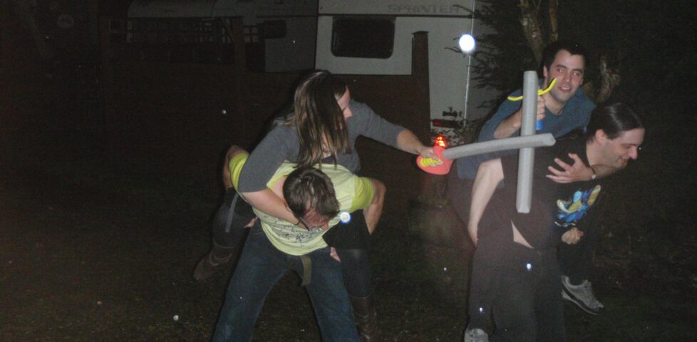 Human Jousting.
