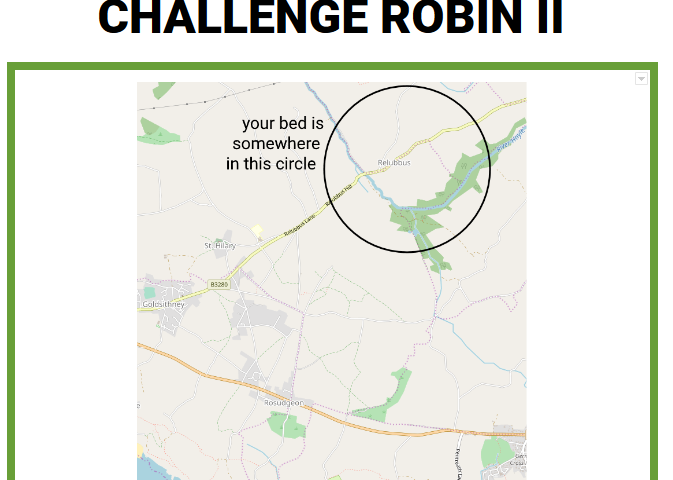 Clue 4 of Challenge Robin II