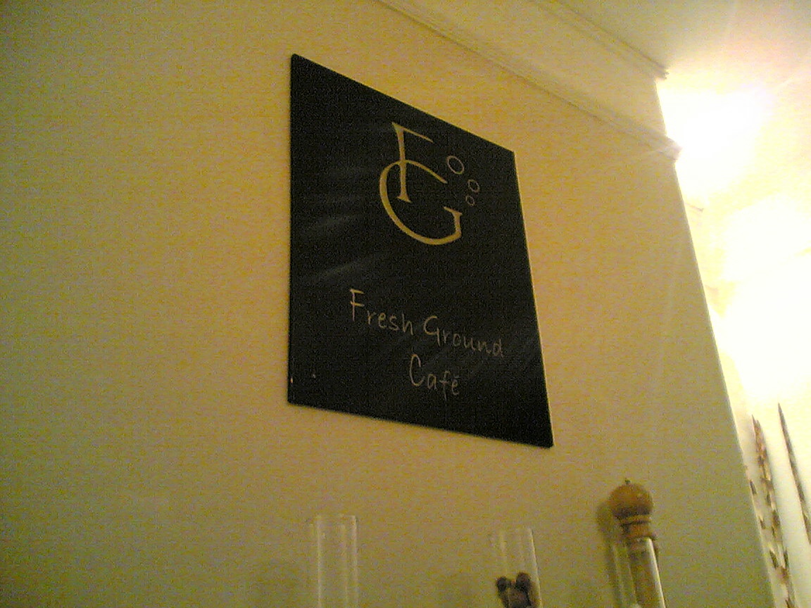 Fresh Ground Café Sign