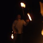 Dan juggling flaming clubs #3