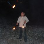 Dan juggling flaming clubs #1