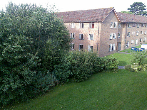 University of Worcester campus residential area