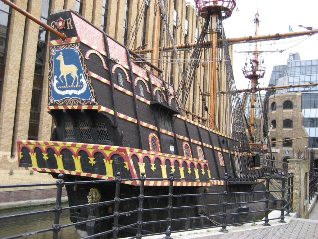 The (replica of the) Golden Hinde