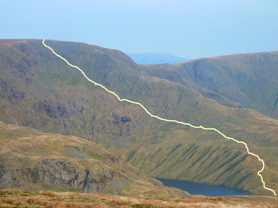 The route up Blea Water.