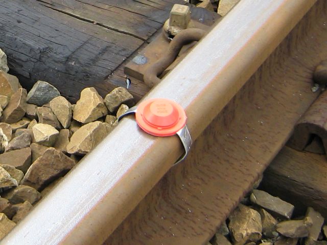 Detonator on railway track