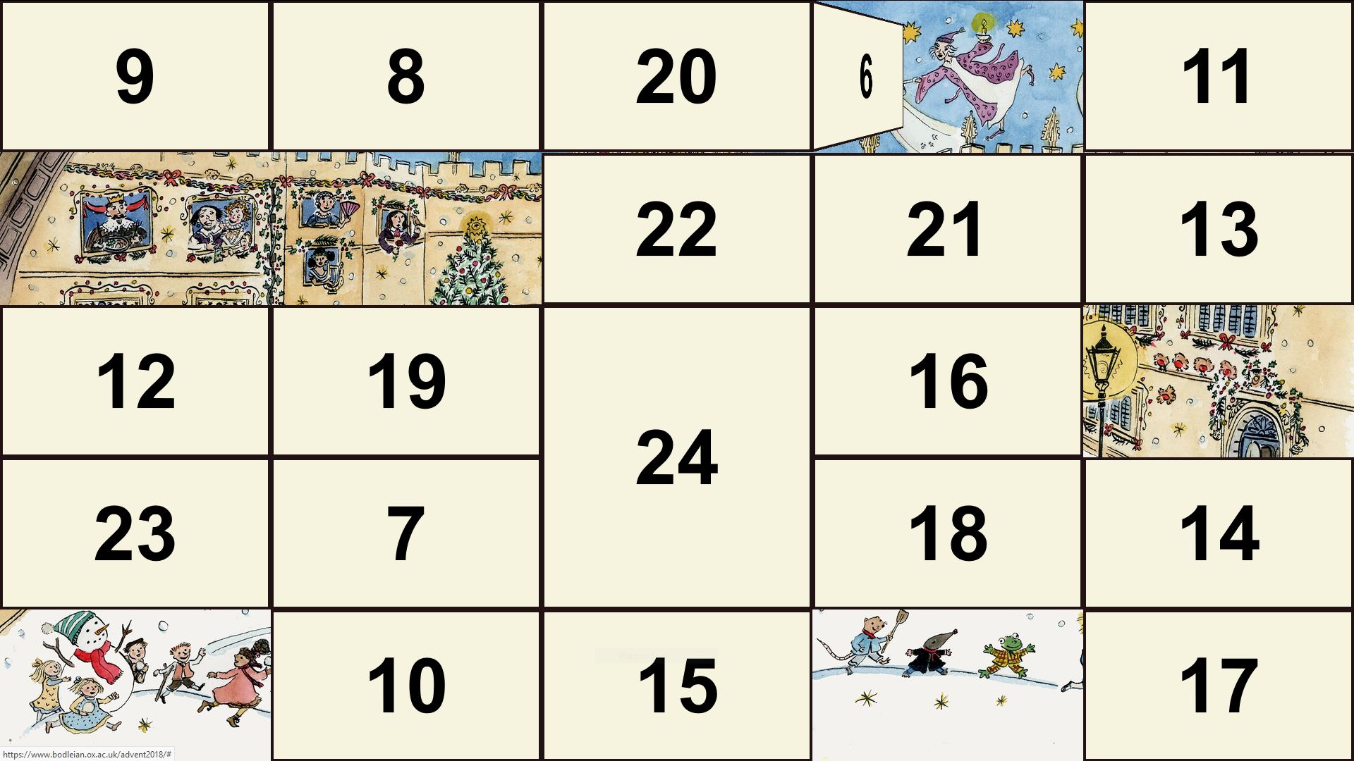 Bodleian 2018 digital advent calendar