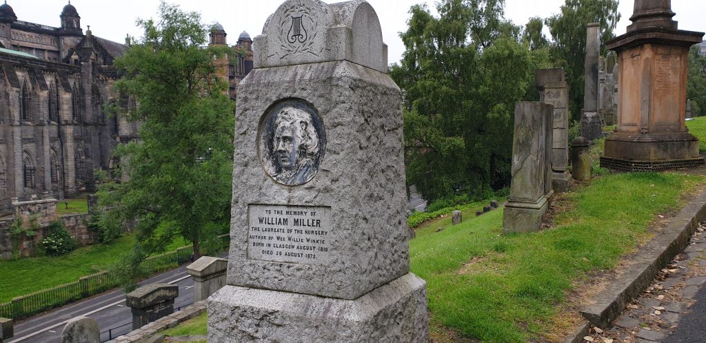 Gravestone of William Miller, author of Wee Willie Winkie