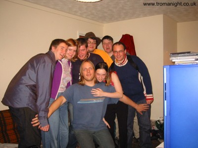 Mark, Sian, Alec, Paul, Kit, Adam, Dan and Claire at Troma Night V.