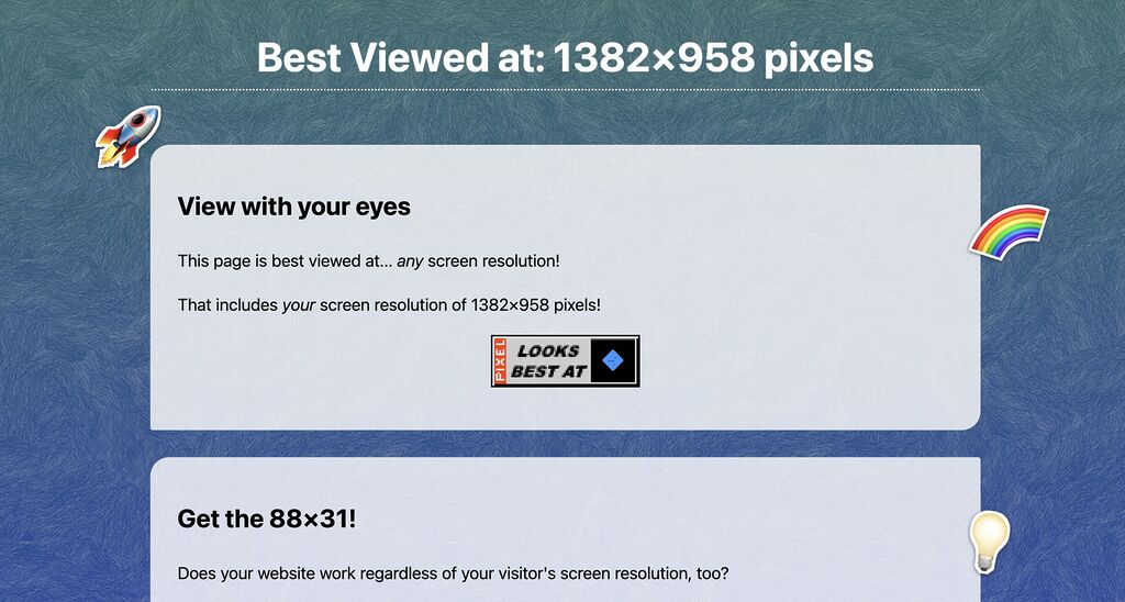 [Article] Best Viewed at: Your Resolution!