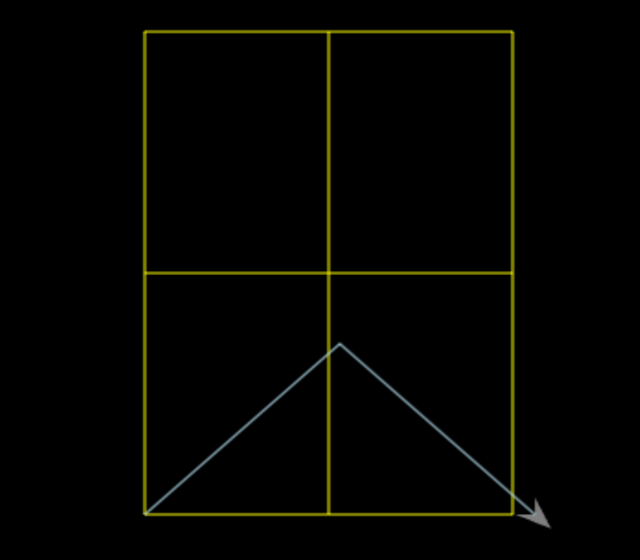 This time the mountain "overshoots" slightly: its peak is too far over and it stretches beyond the window frame.