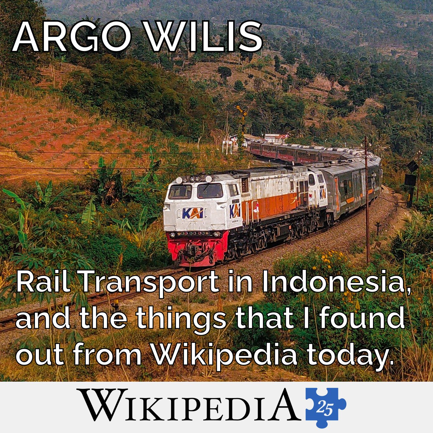 Wikipedia @ 25: Rail transport in Indonesia episode artwork