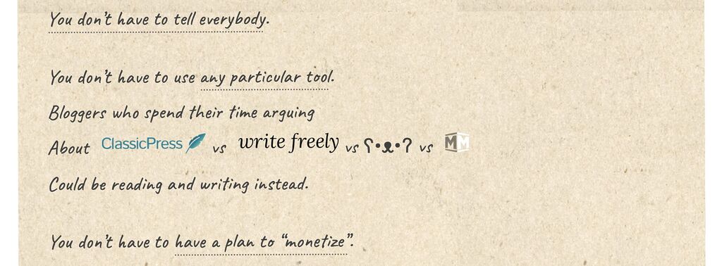 [Article] You don’t have to blog like me